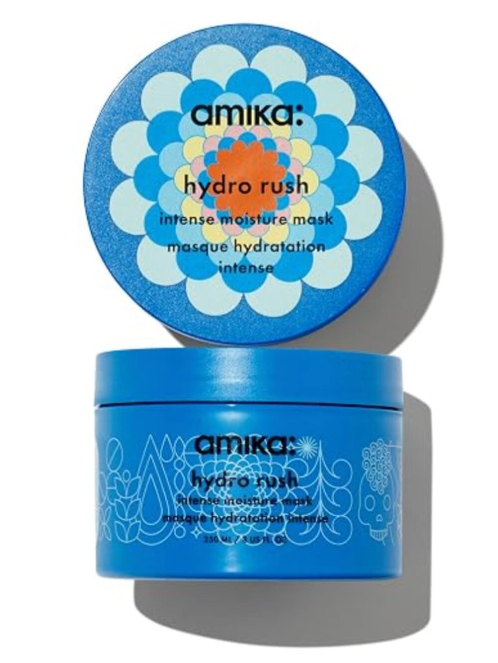NEW Amika Hydro Rush Intense Moisture Hair Mask Hyaluronic Acid, 250ml Full Size